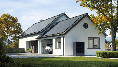 Viessmann Wärmepumpe an Hauswand in Thüringen